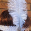 1920s FLAPPER HEADBAND Headpiece Feather Sequin Charleston Costume Gatsby Dance - White-4