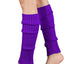 Pair of Womens Leg Warmers Disco Winter Knit Dance Party Crochet Legging Socks Costume - Eggplant-0