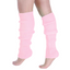 Pair of Womens Leg Warmers Disco Winter Knit Dance Party Crochet Legging Socks Costume - Light Pink-0