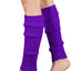 Pair of Womens Leg Warmers Disco Winter Knit Dance Party Crochet Legging Socks Costume - Purple-0