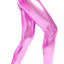 DELUXE METALLIC LEGGINGS Shiny Neon Stretch Dance Costume Fancy Dress Party - Light Pink-0