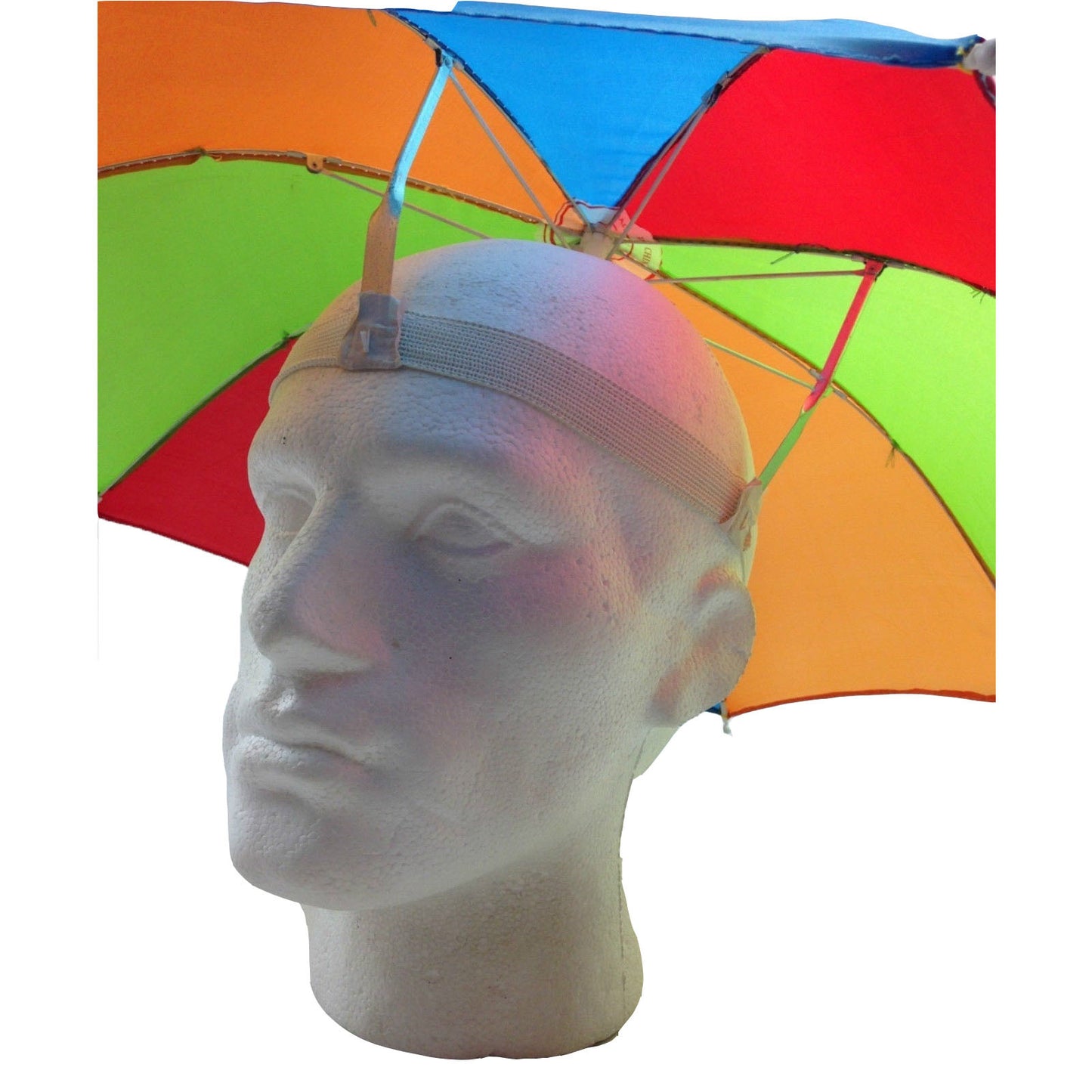 2x RAINBOW UMBRELLA HAT Rain Beach Sun Rain Cap Costume Camping Fishing Hunting-2