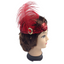 WIDE FLAPPER HEADBAND Feather Sequin Costume Gatsby Charleston Headpiece 1920s - Red-2