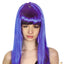 LONG WIG Straight Party Hair Costume Fringe Cosplay Fancy Dress 70cm Womens - Blue (22458)-0