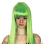 LONG WIG Straight Party Hair Costume Fringe Cosplay Fancy Dress 70cm Womens - Green (22460)-0