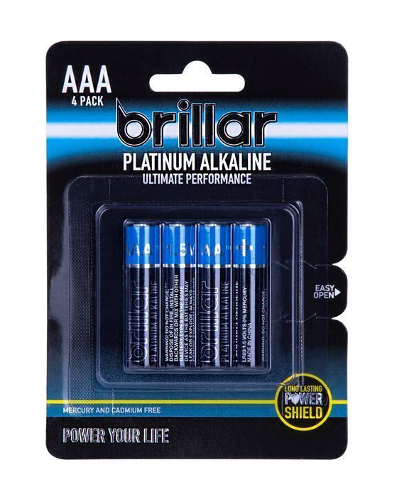 1 Pack of 4 AAA Platinum Alakaline Batteries Long Lasting Power Home-0