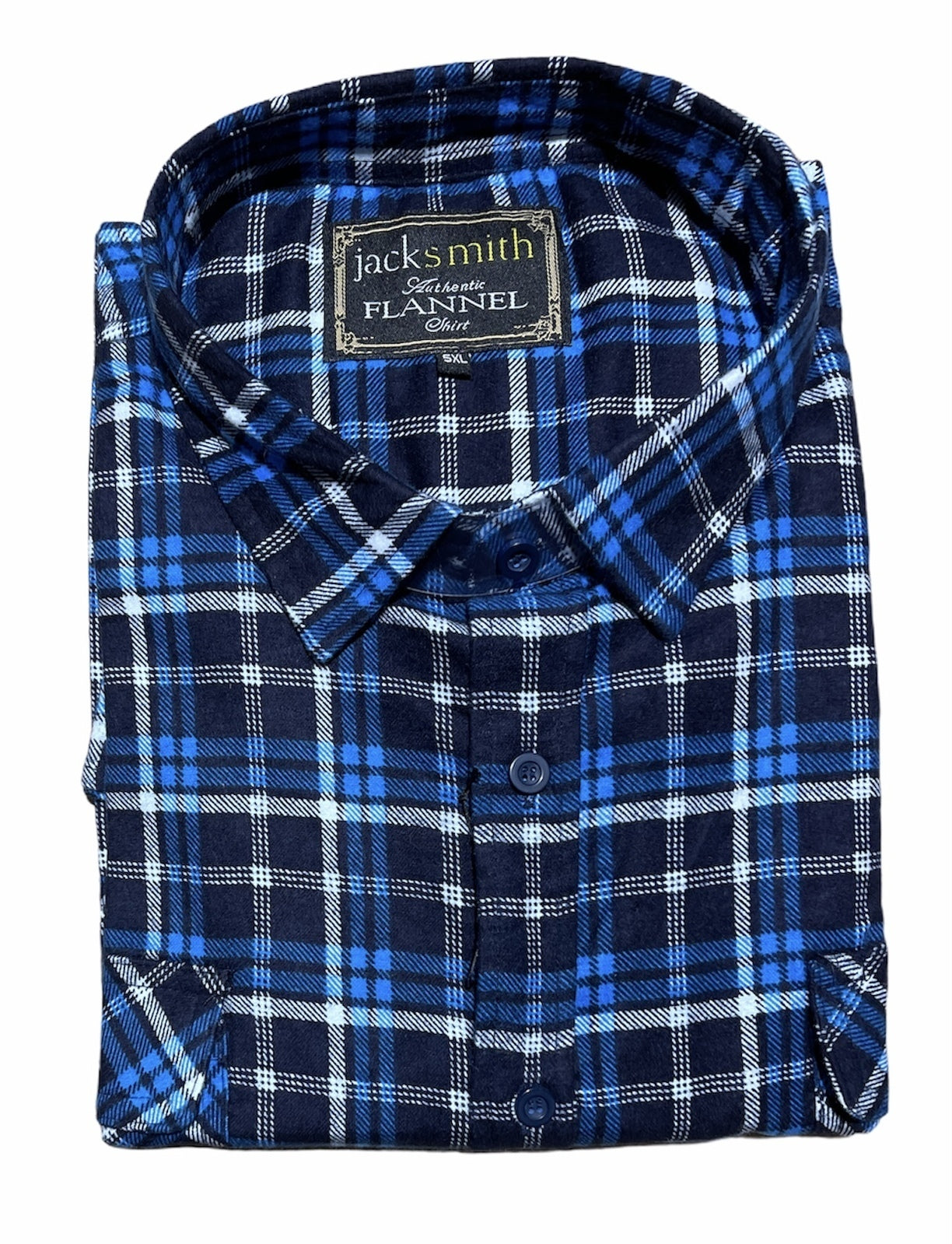 Mens Flannelette Long Sleeve Shirt 100% Cotton Check Authentic Flannel - Full Placket - Turquoise/Black - 3XL-6