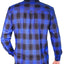 Mens Flannelette Long Sleeve Shirt 100% Cotton Check Authentic Flannel - Full Placket - Royal Blue - 3XL-3