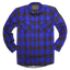 Mens Flannelette Long Sleeve Shirt 100% Cotton Check Authentic Flannel - Full Placket - Royal Blue - 3XL-5