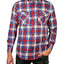 Mens Flannelette Long Sleeve Shirt 100% Cotton Check Authentic Flannel - Full Placket - Navy/Red/White - 3XL-0