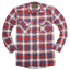 Mens Flannelette Long Sleeve Shirt 100% Cotton Check Authentic Flannel - Full Placket - Navy/Red/White - 3XL-5