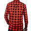 Mens 100% Cotton Flannelette Shirt Long Sleeve Check Authentic Flannel - Red/Black - XXL-3