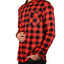 Mens 100% Cotton Flannelette Shirt Long Sleeve Check Authentic Flannel - Red/Black - XXL-4