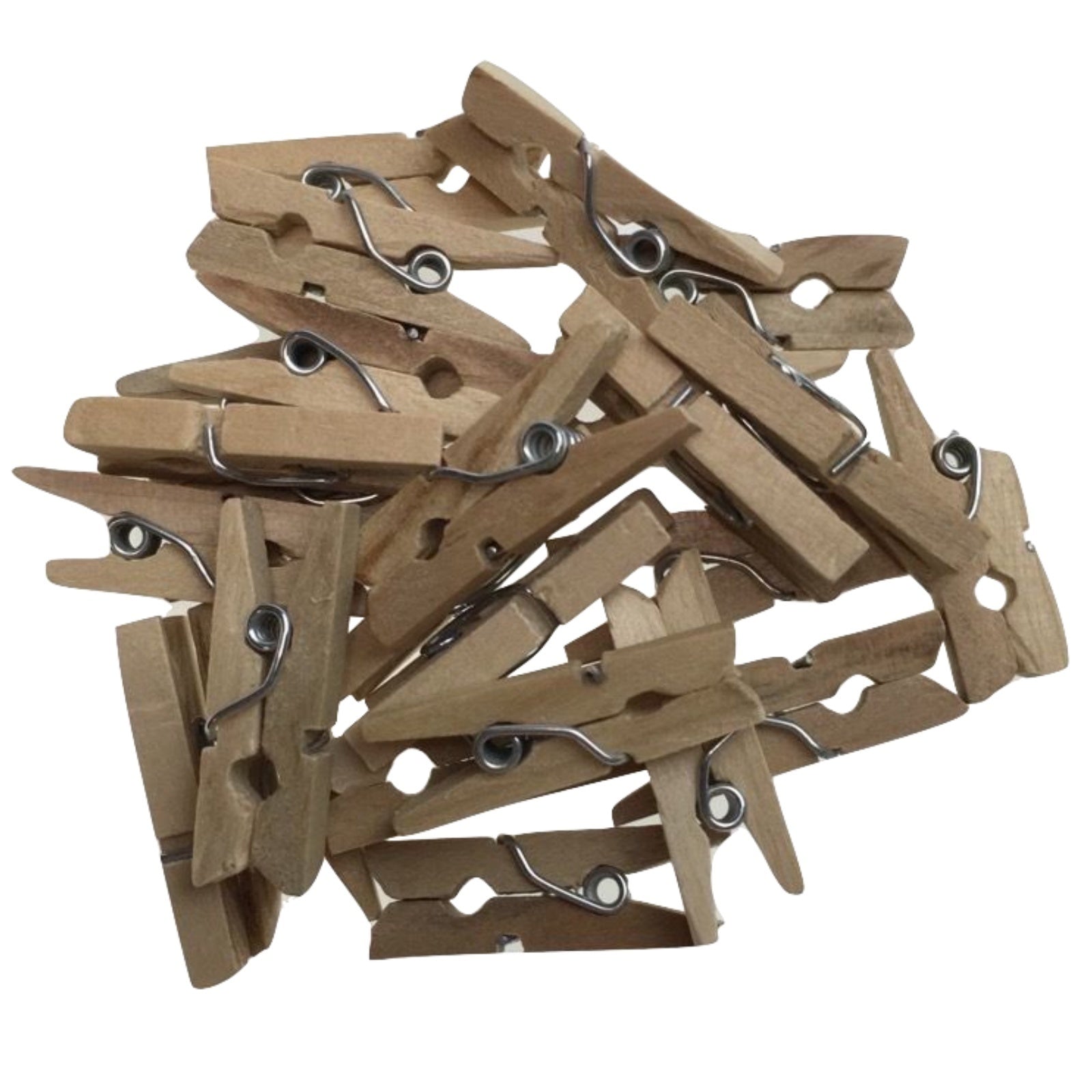 200pc Set Mini Wooden Pegs Craft Scrapbook Shower Clothes Pin 25mm-0