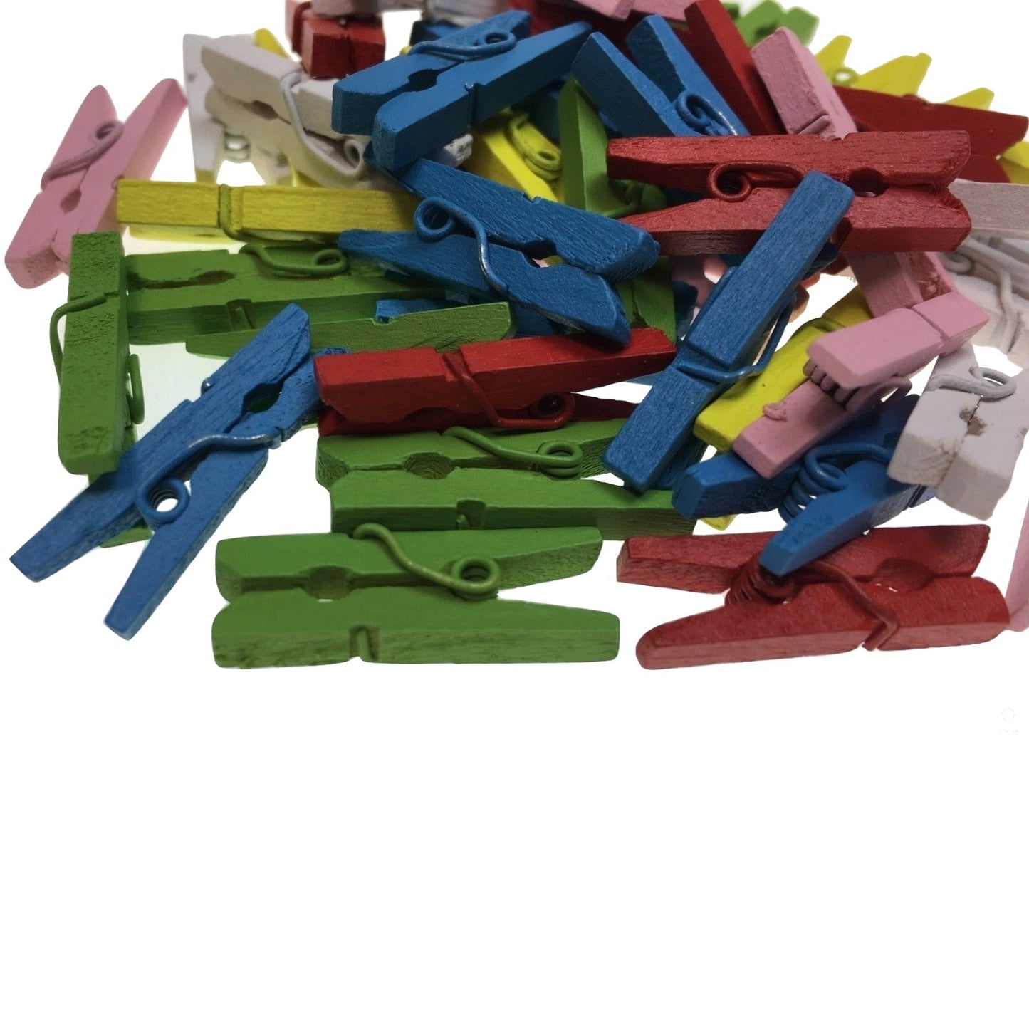 200pc Set Mini Wooden Pegs Craft Scrapbook Shower Clothes Pin 25mm-4