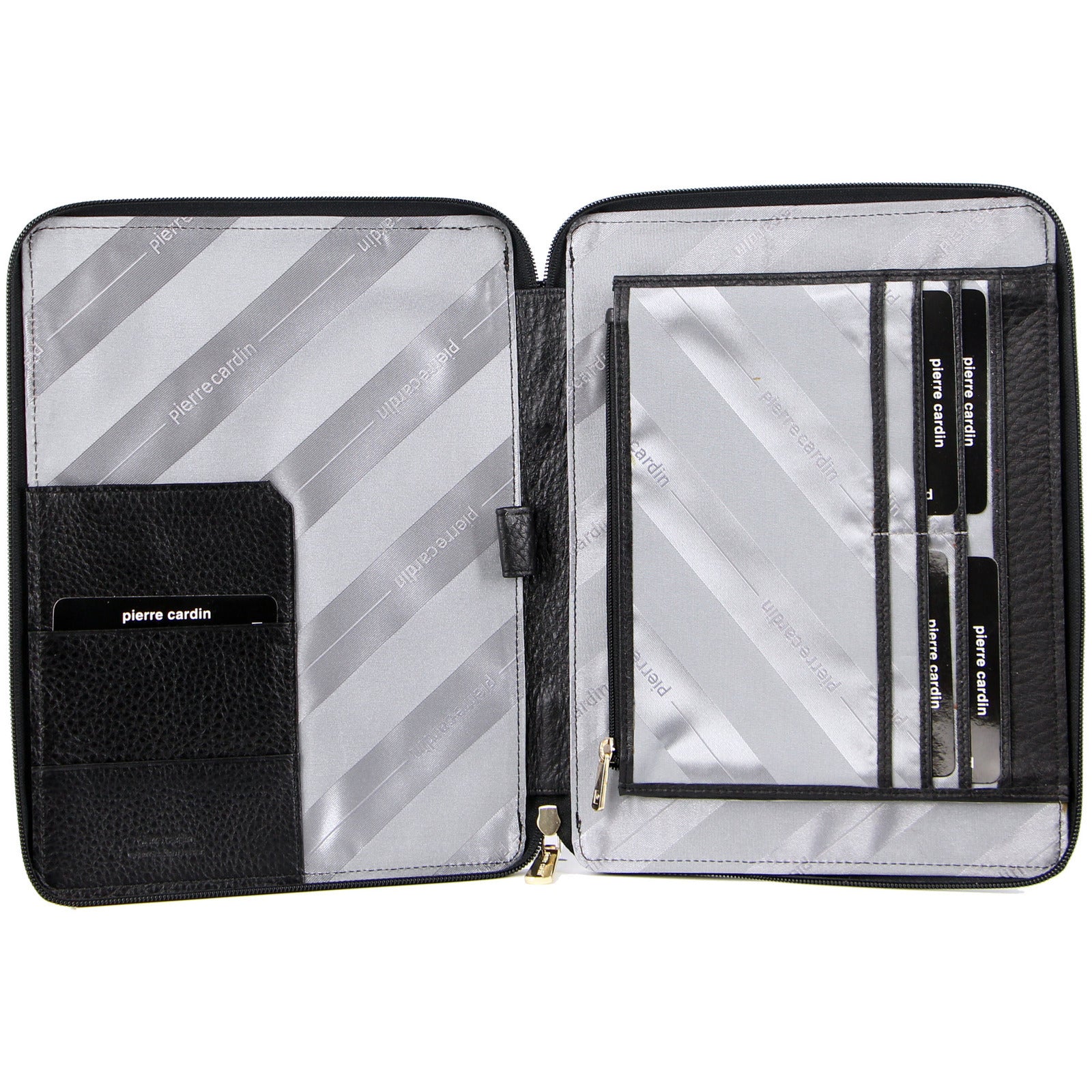 Pierre Cardin Unisex Document Folio for iPad Tablet Compendium Cover Case - Black-0