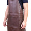 Pierre Cardin Professional Leather Apron Butcher Woodwork Hairdressing Barber Chef - Brown-3