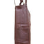 Pierre Cardin Professional Leather Apron Butcher Woodwork Hairdressing Barber Chef - Brown-11