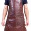 Pierre Cardin Professional Leather Apron Butcher Woodwork Hairdressing Barber Chef - Chestnut-2