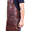 Pierre Cardin Professional Leather Apron Butcher Woodwork Hairdressing Barber Chef - Chestnut-3