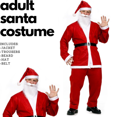 ADULT SANTA CLAUS COSTUME Suit Father Xmas Party Outfit Father Christmas-1