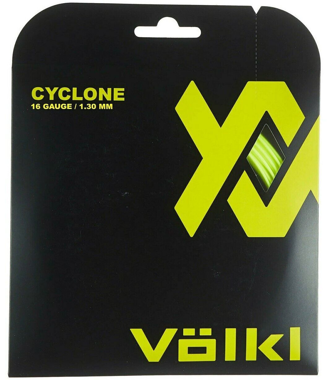 1 Pack Volkl Cyclone 16g/1.30mm Tennis Racquet Strings - Neon Yellow-0