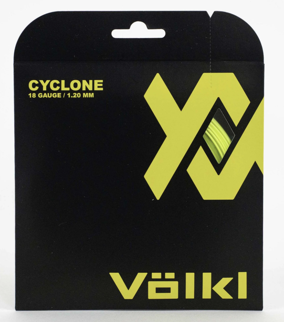 1 Pack Volkl Cyclone 18g/1.20mm Tennis Racquet Strings - Neon Yellow-0