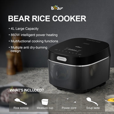 BEAR 4 Litre Intelligent Power Heating Rice Cooker DFB-Q40R5-0