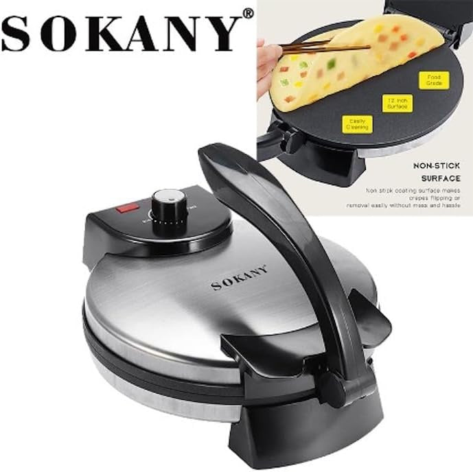 Electric Roti Maker Non Stick Chapati Roti Khakra bread Maker Crepe Maker-0