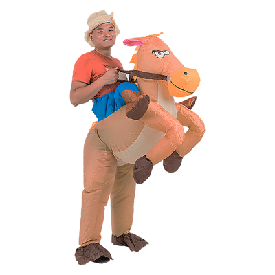 COWBOY Fancy Dress Inflatable Suit -Fan Operated Costume-0