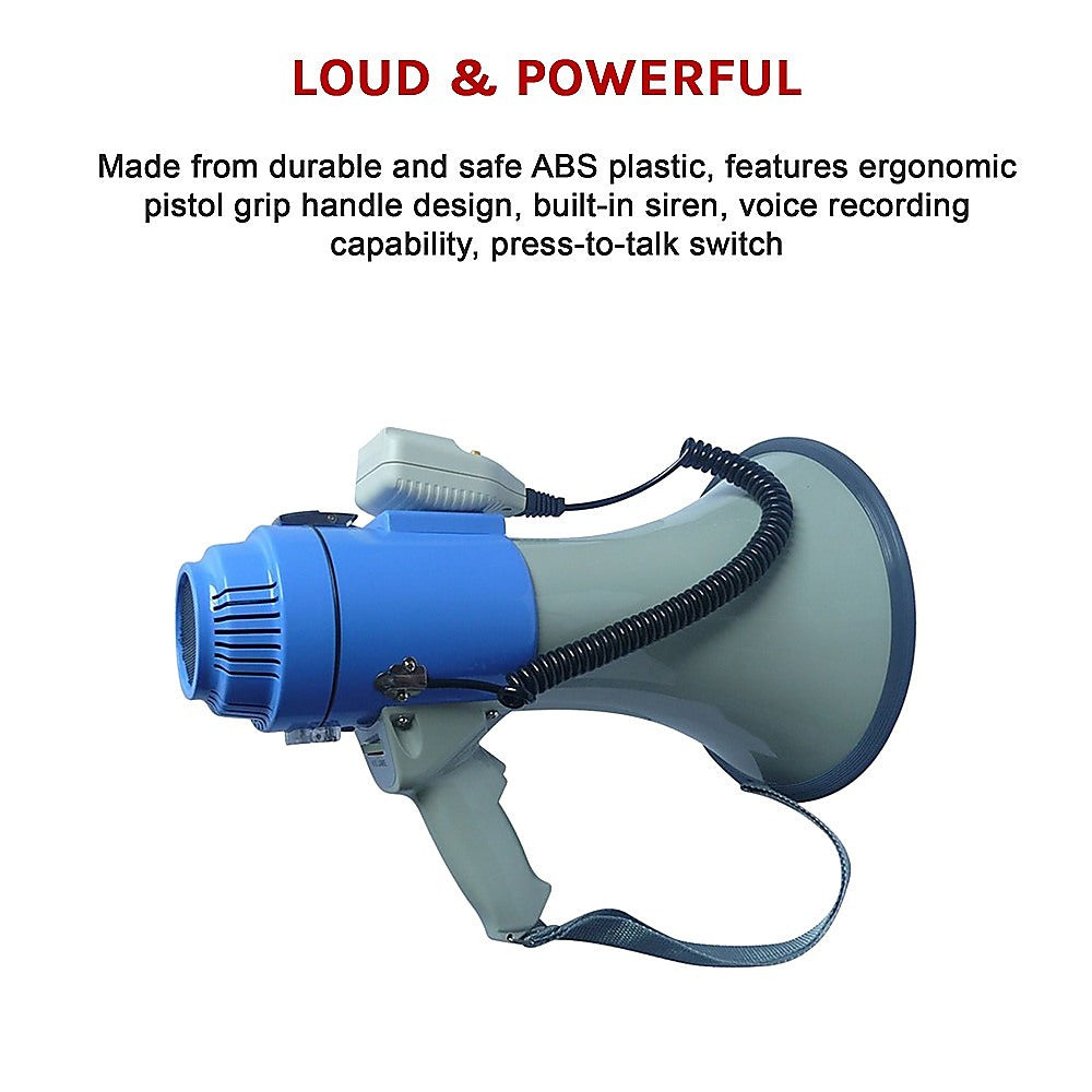 25W Megaphone PA System Loud Speaker Voice Recorder-6