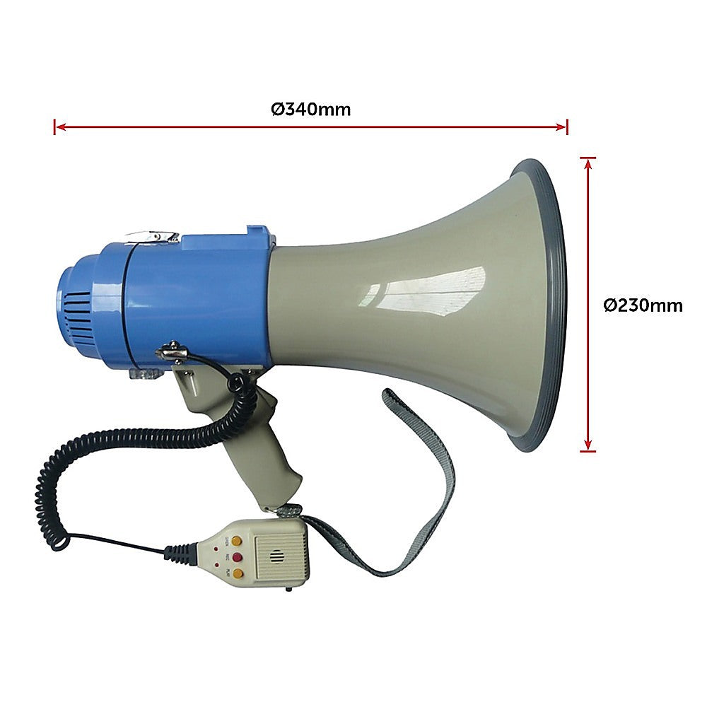 25W Megaphone PA System Loud Speaker Voice Recorder-7