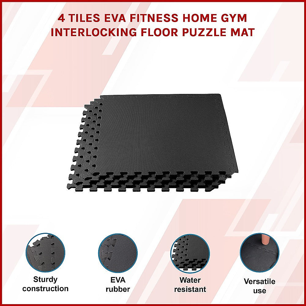 4 Tiles EVA Fitness Home Gym Interlocking Floor Puzzle Mat-2