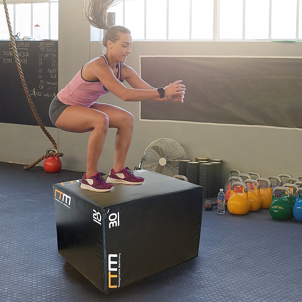 3 IN 1 Foam Plyo Games Plyometric Jump Box-1