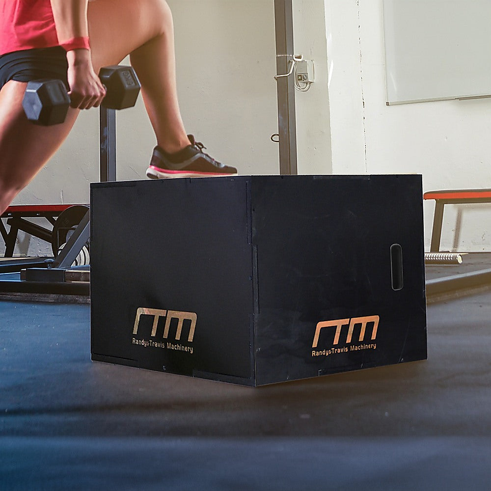 3 IN 1 Black Wood Plyo Games Plyometric Jump Box-5