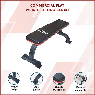 Commercial Flat Weight Lifting Bench-1