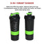 2x Protein Gym Shaker Premium 3 in 1 Smart Style Blender Mixer Cup Bottle Spider-6