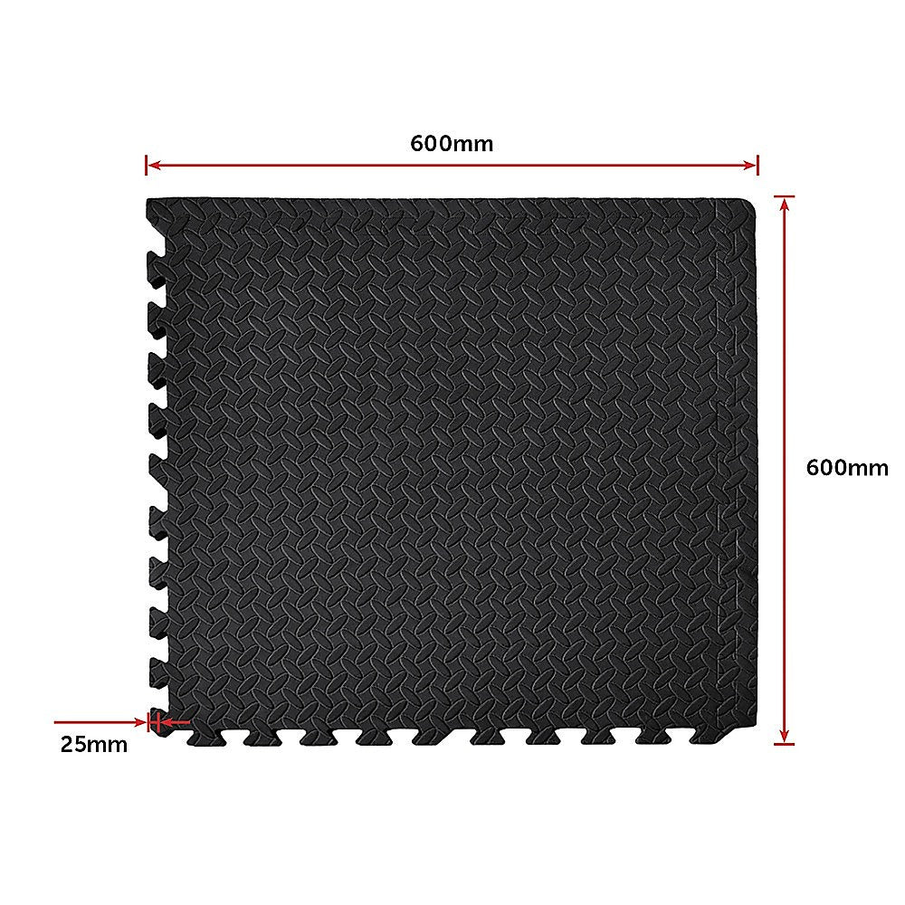 12 Tiles EVA Rubber Foam Gym Mat 60cm x 60cm 2.5cm Fitness Flooring-12