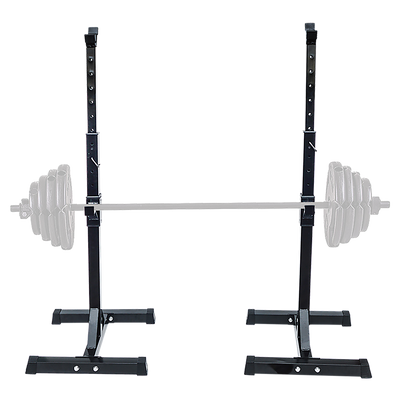 Pair of Adjustable Squat Rack Sturdy Steel Barbell Bench Press Stands GYM/HOME-0