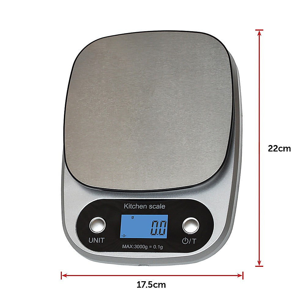 0.1g High Precision Kitchen Scale Rechargable Food Scale Digital 3KG-7