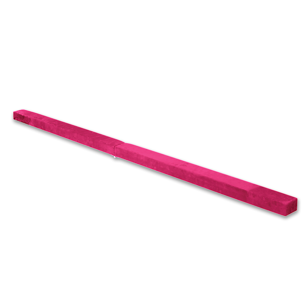 2.2m Gymnastics Folding Balance Beam Pink Synthetic Suede-3