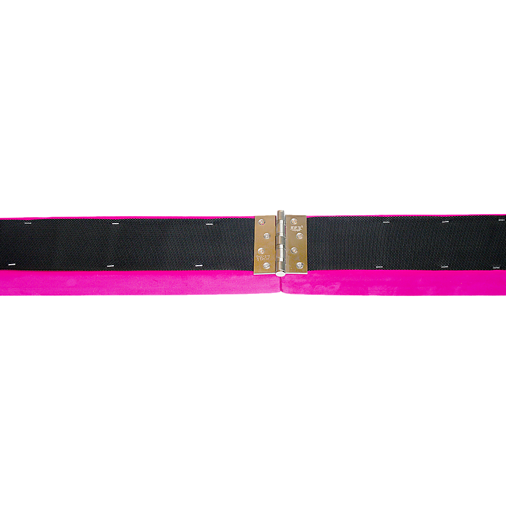 2.2m Gymnastics Folding Balance Beam Pink Synthetic Suede-4