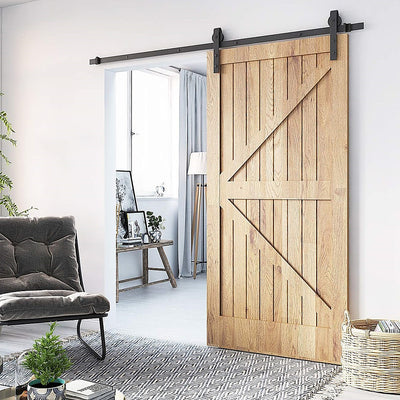 1.8m Sliding Barn Door Hardware Heavy Duty Sturdy Kit-1