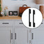 5 x 128mm Kitchen Handle Cabinet Cupboard Door Drawer Handles square Black furniture pulls-1