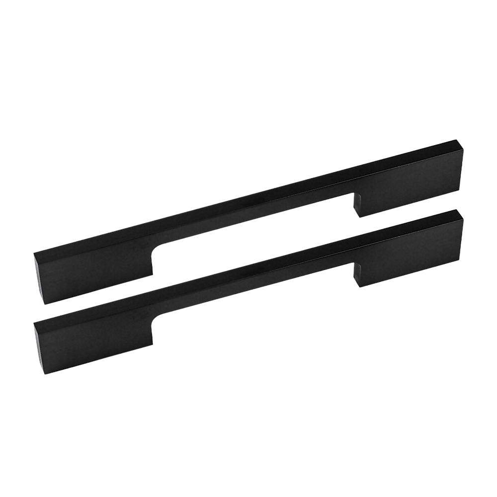 5 x 128mm Kitchen Handle Cabinet Cupboard Door Drawer Handles square Black furniture pulls-4