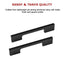 5 x 96mm Kitchen Handle Cabinet Cupboard Door Drawer Handles square Black furniture pulls-5