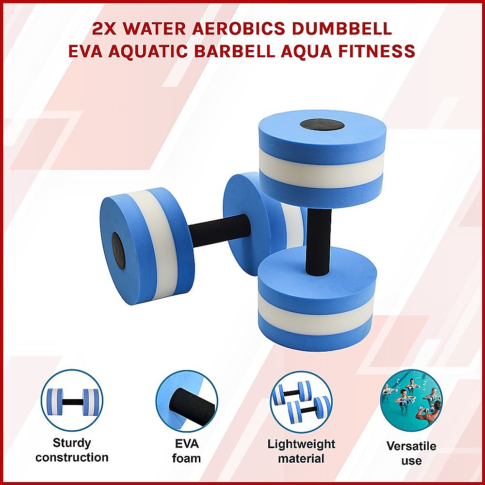 2x Water Aerobics Dumbbell EVA Aquatic Barbell Aqua Fitness-2