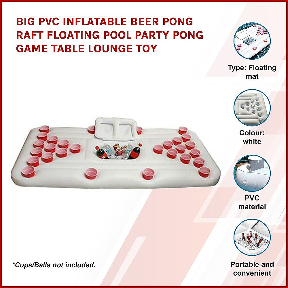 Big PVC Inflatable Beer Pong Raft Floating Pool Party Pong Game Table Lounge Toy-3