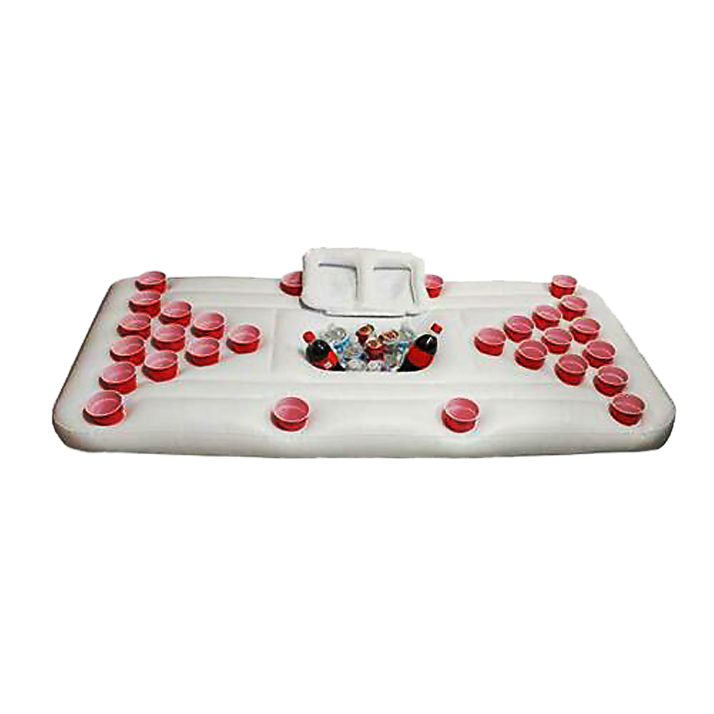 Big PVC Inflatable Beer Pong Raft Floating Pool Party Pong Game Table Lounge Toy-0