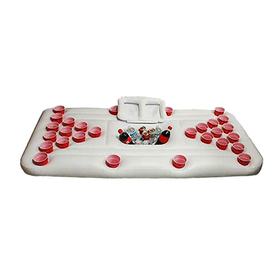 Big PVC Inflatable Beer Pong Raft Floating Pool Party Pong Game Table Lounge Toy-0